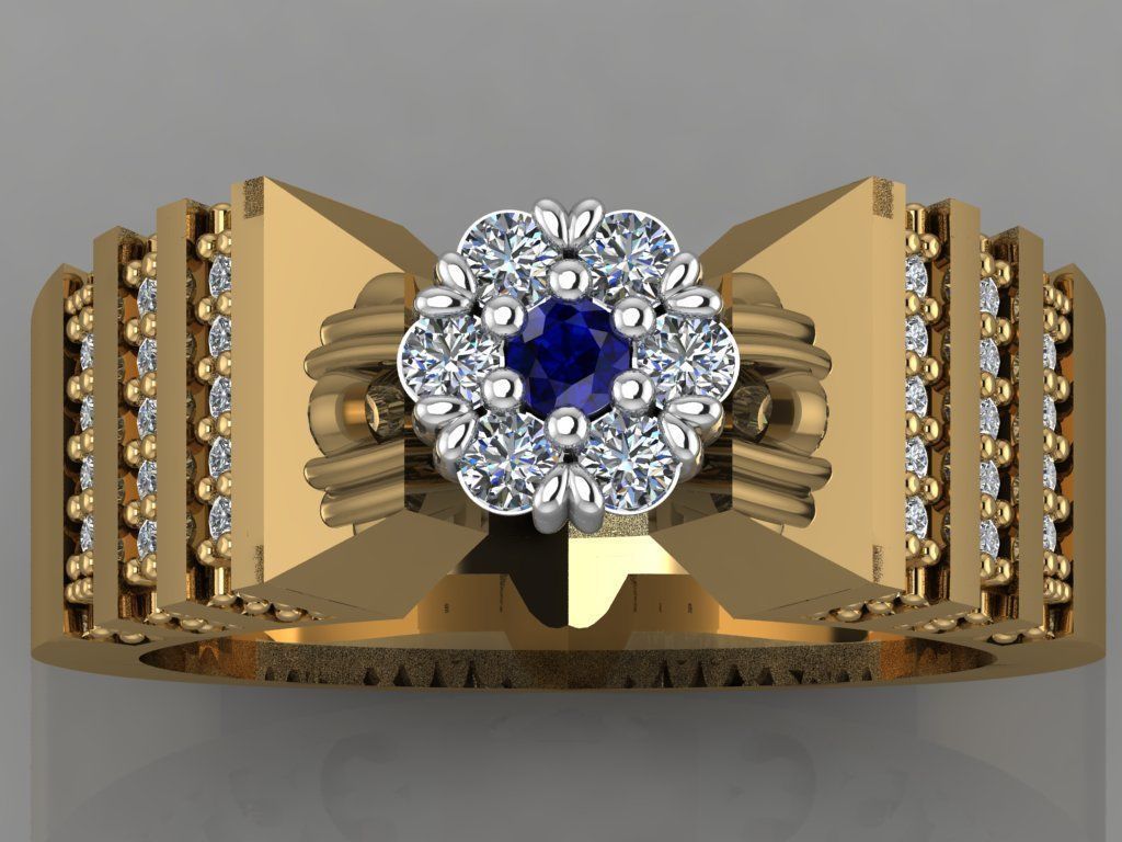 GC GOLD TW0116- Diamond ring 3D print model_1