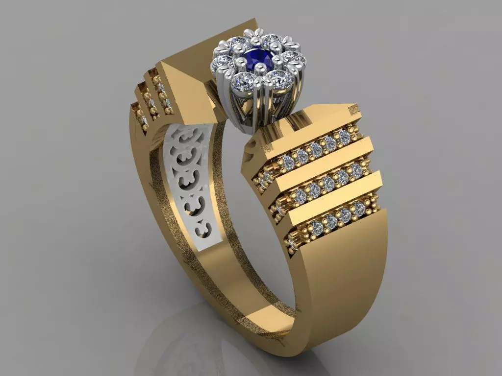 GC GOLD TW0116- Diamond ring 3D print model_0