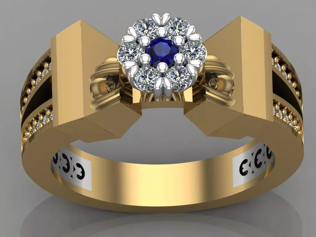 GC GOLD TW0117- Diamond ring 3D print model_0