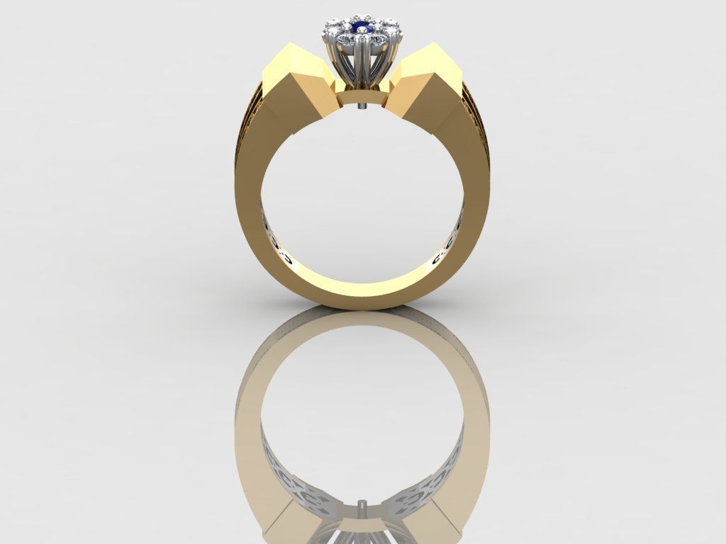 GC GOLD TW0117- Diamond ring 3D print model_4