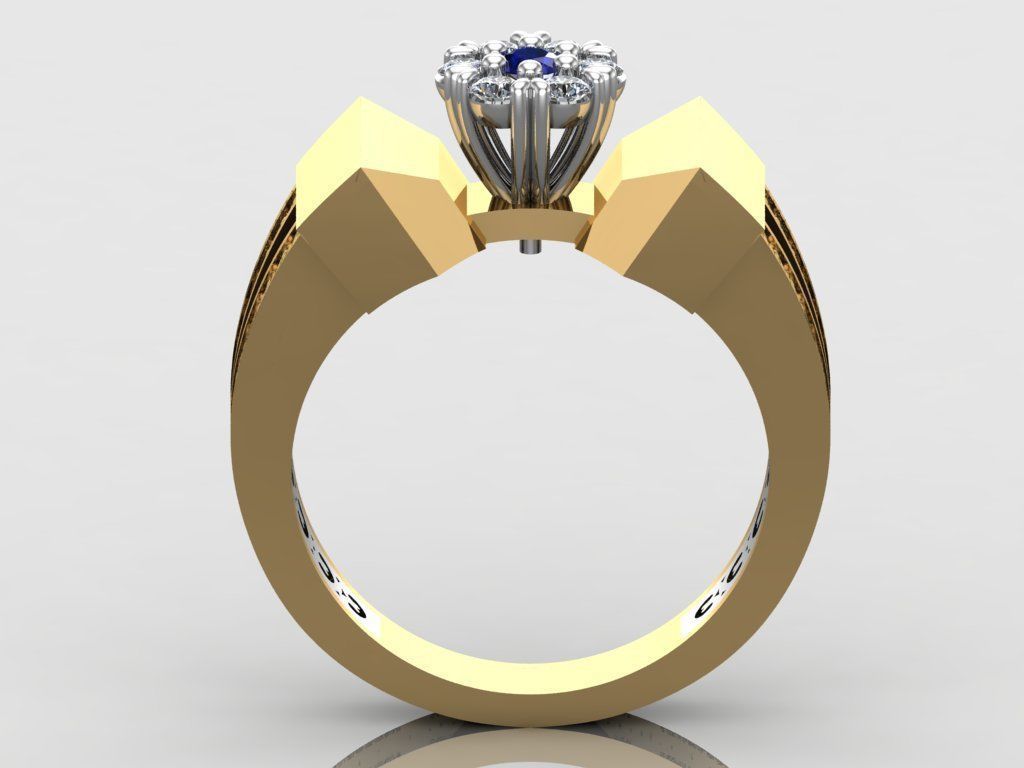 GC GOLD TW0117- Diamond ring 3D print model_5