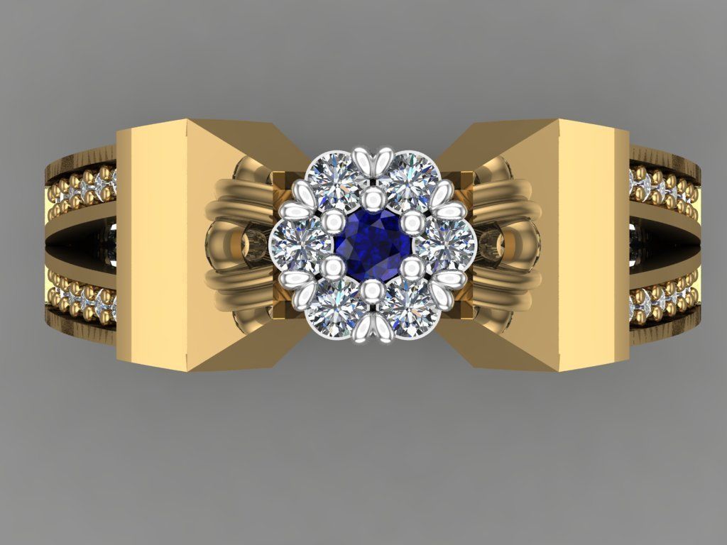 GC GOLD TW0117- Diamond ring 3D print model_1