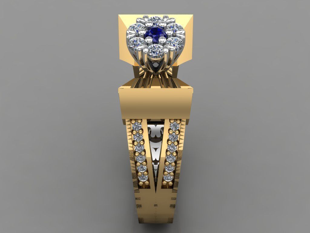 GC GOLD TW0117- Diamond ring 3D print model_6