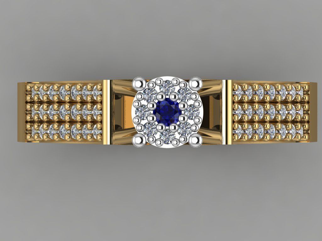 GC GOLD TW0119- Diamond ring 3D print model_5