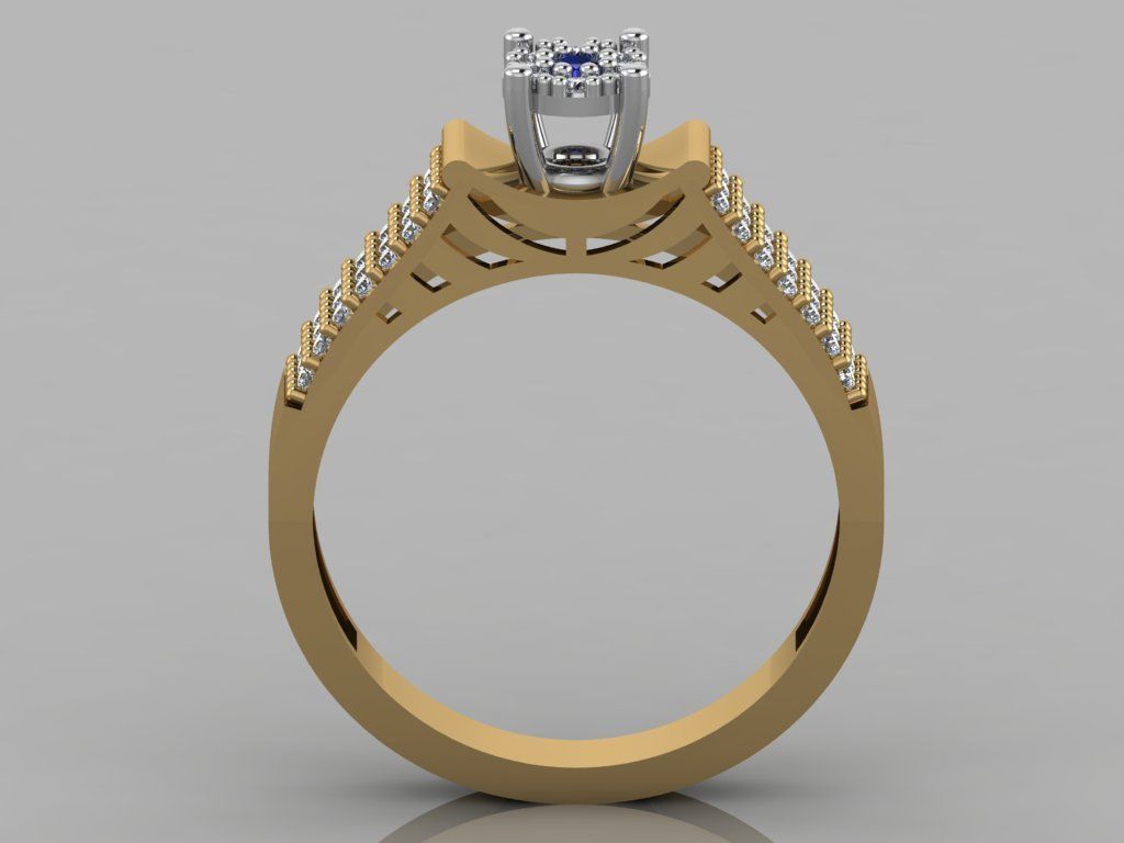 GC GOLD TW0119- Diamond ring 3D print model_4