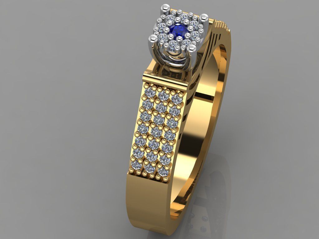 GC GOLD TW0119- Diamond ring 3D print model_3