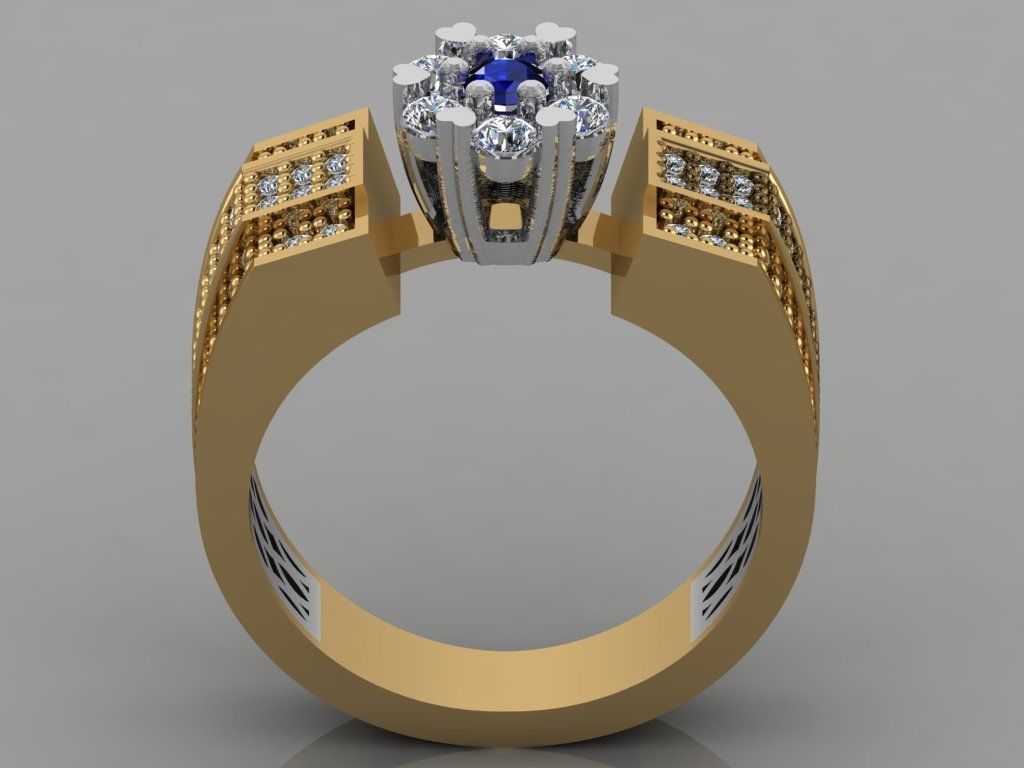 GC GOLD TW0120- Diamond ring 3D print model_1