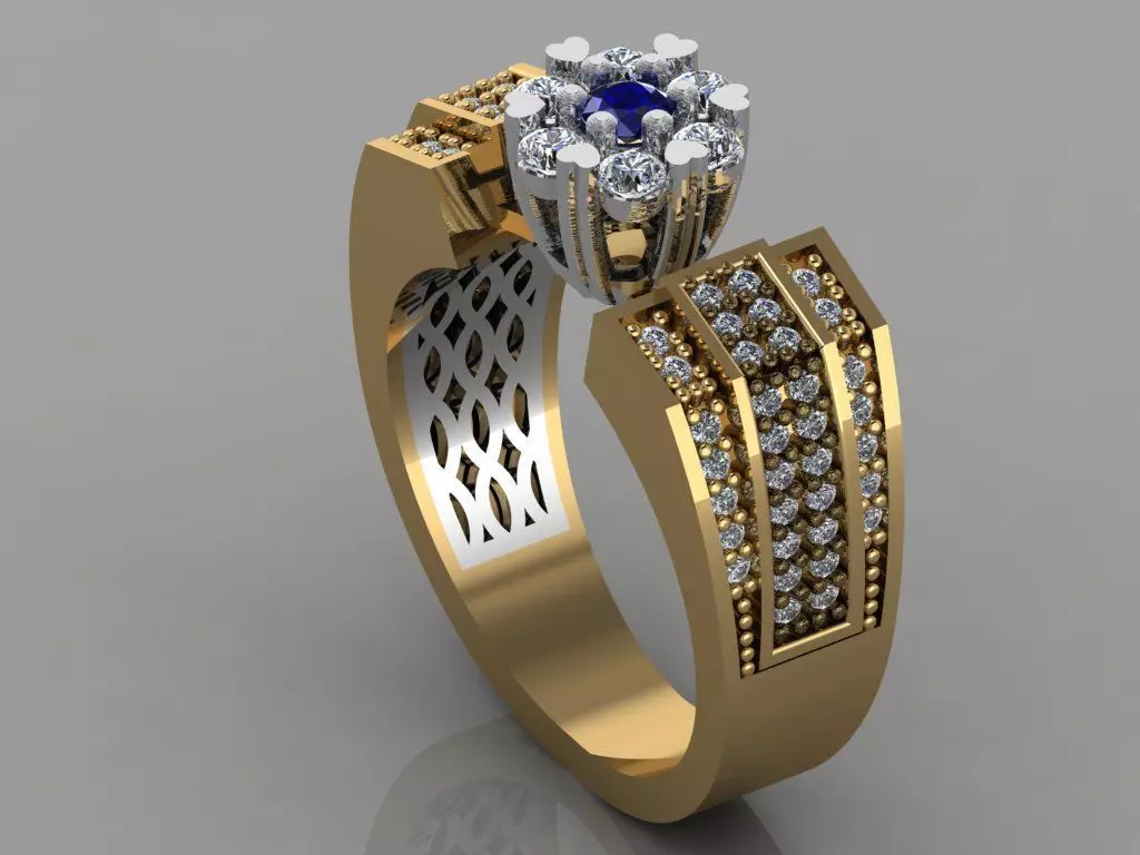 GC GOLD TW0120- Diamond ring 3D print model_0