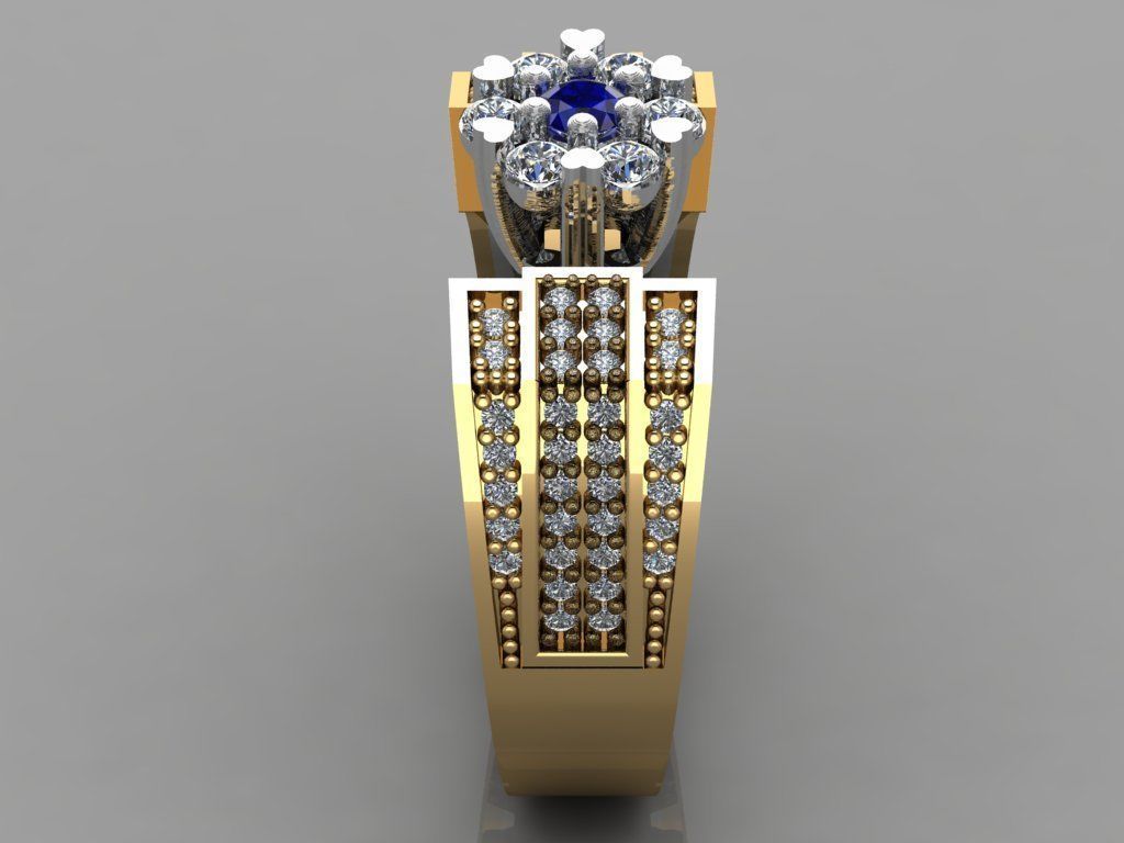 GC GOLD TW0120- Diamond ring 3D print model_2