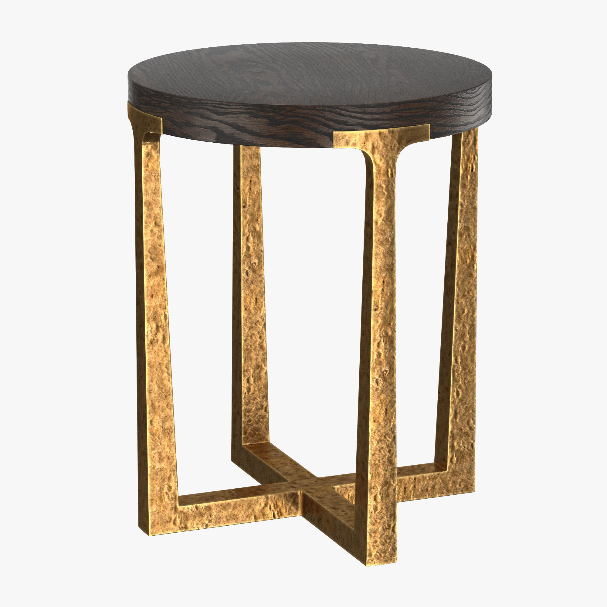 T-BRACE ROUND SIDE TABLE 3D model_2