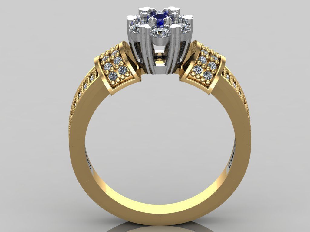 GC GOLD TW0121- Diamond ring  3D print model_4