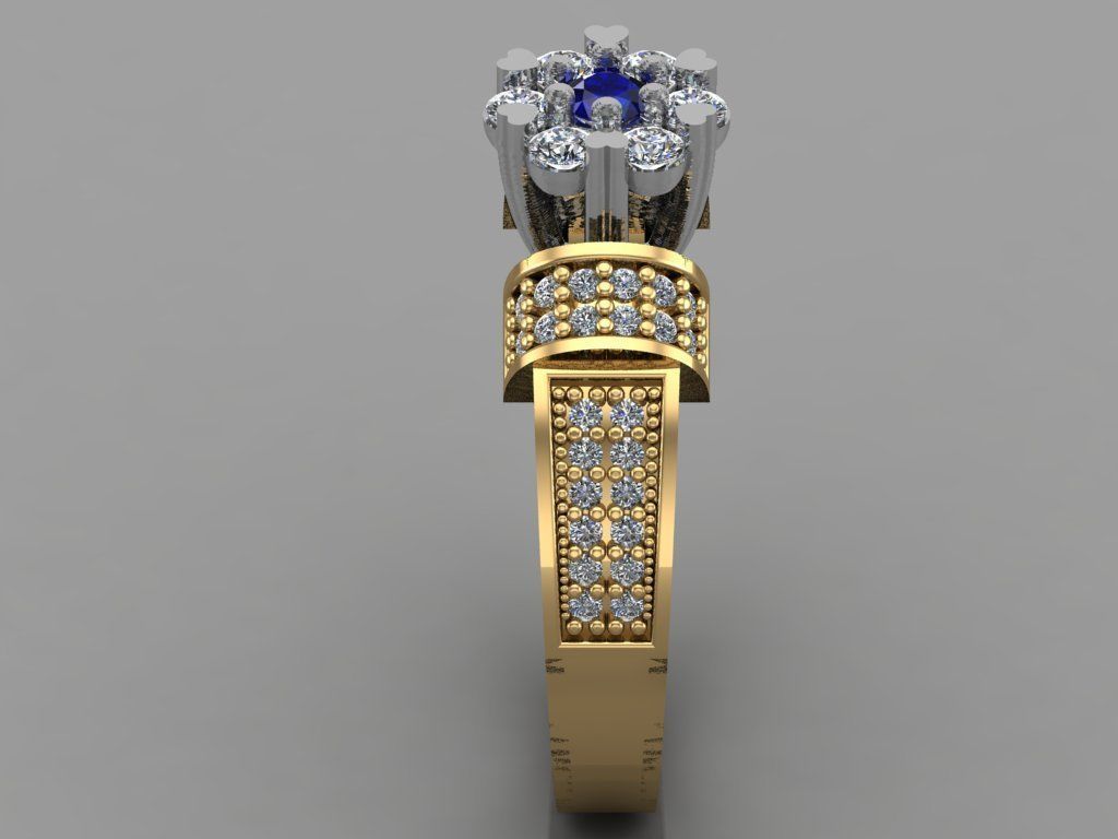GC GOLD TW0121- Diamond ring  3D print model_2