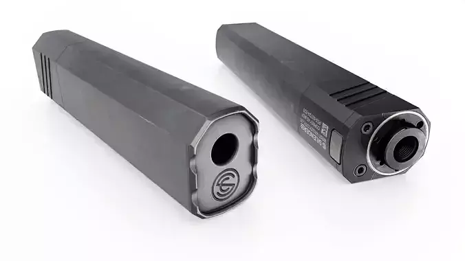 SilencerCo Osprey 2 Handgun Suppressor Low-poly 3D model