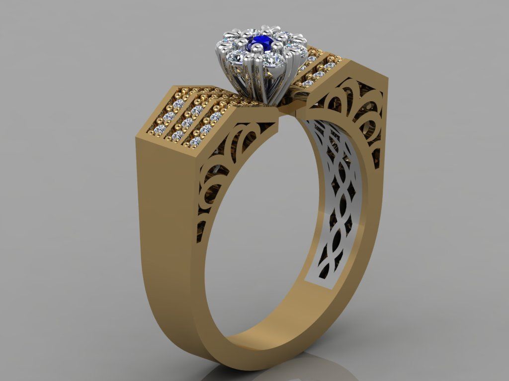 GC GOLD TW0123- Diamond ring 3D print model_3