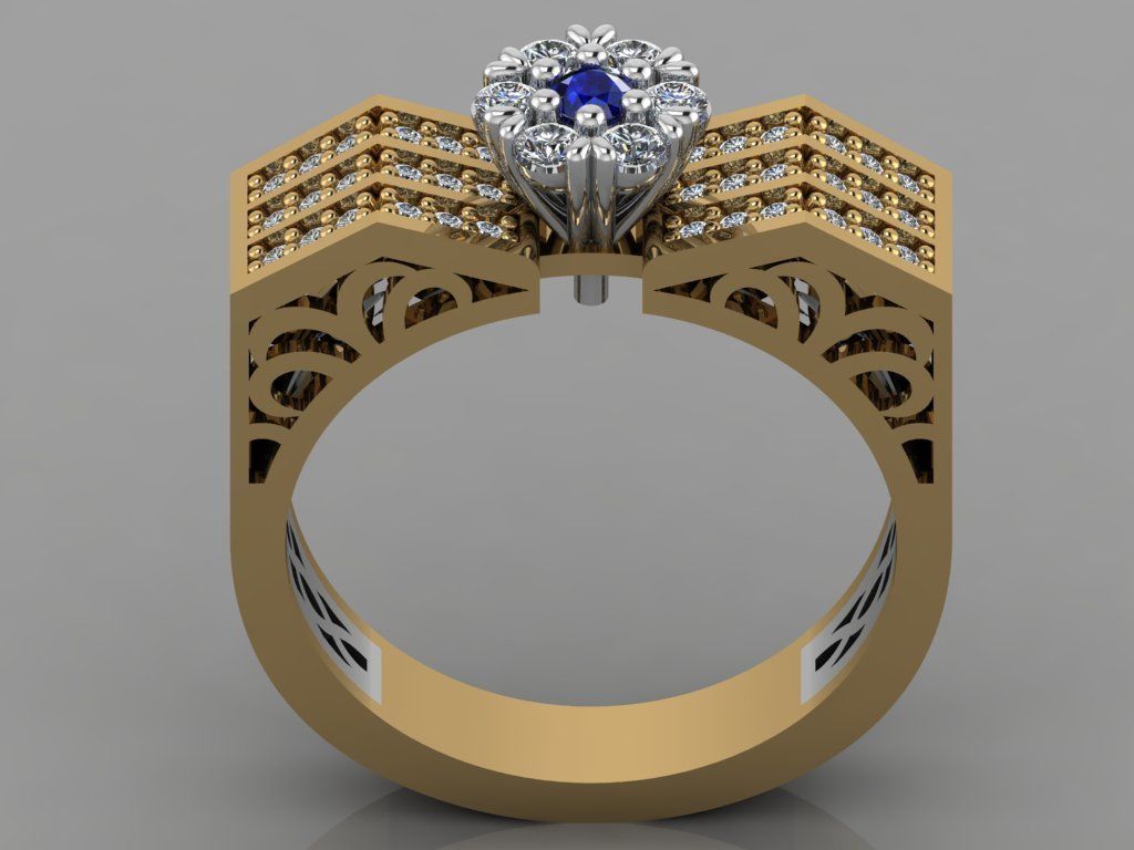 GC GOLD TW0123- Diamond ring 3D print model_1