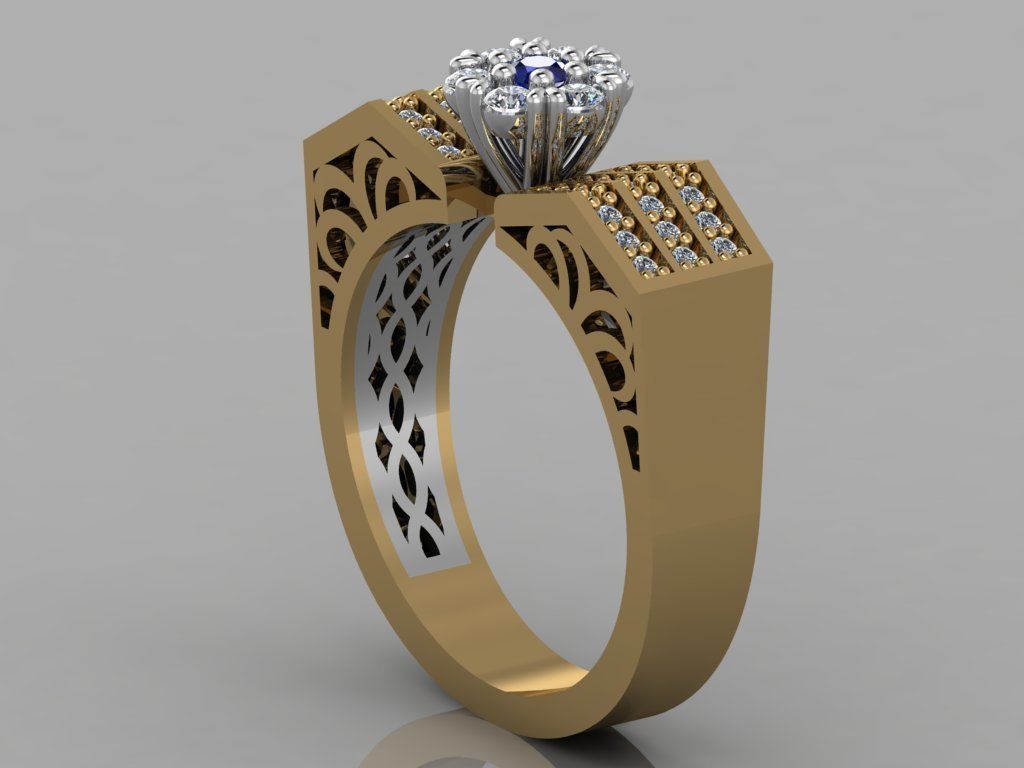 GC GOLD TW0123- Diamond ring 3D print model_4