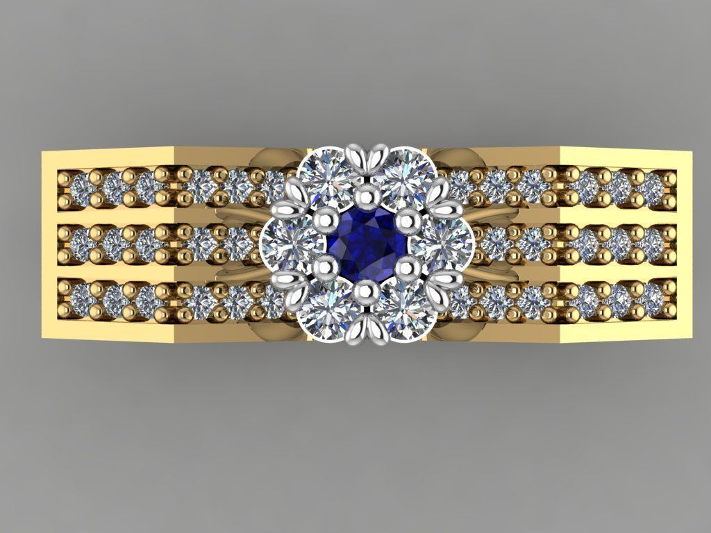 GC GOLD TW0123- Diamond ring 3D print model_5