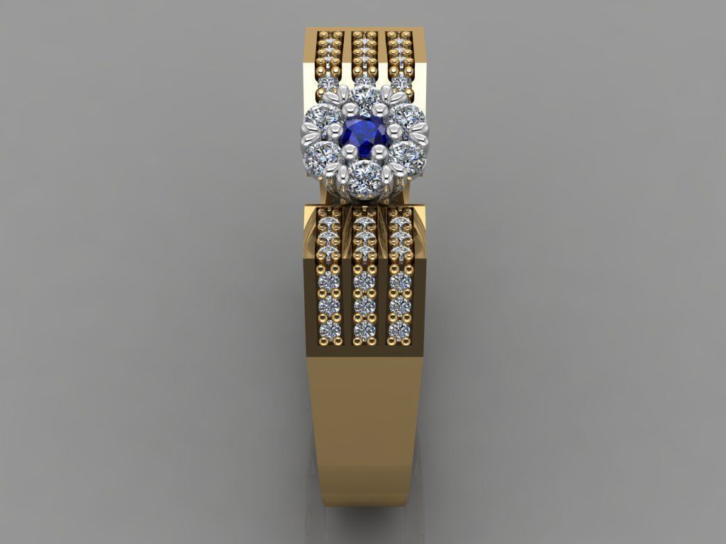 GC GOLD TW0123- Diamond ring 3D print model_2