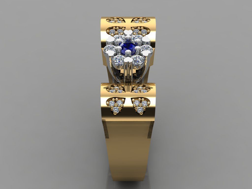 GC GOLD TW0126- Diamond ring  3D print model_3