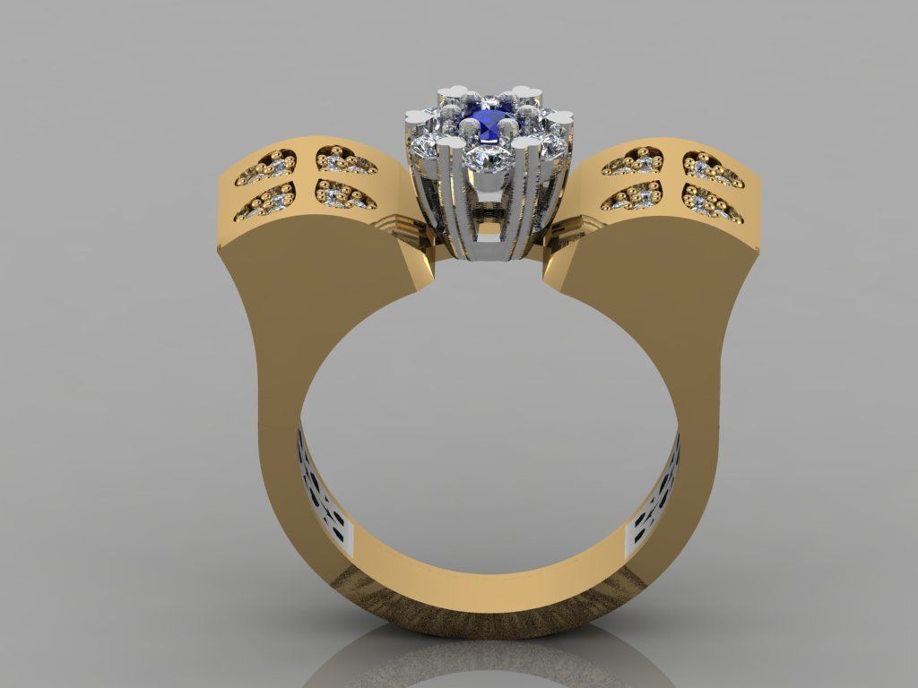 GC GOLD TW0126- Diamond ring  3D print model_2