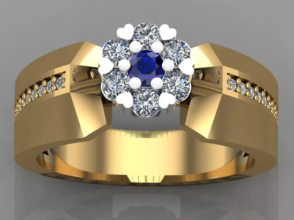 GC GOLD TW0127- Diamond ring  3D print model_0