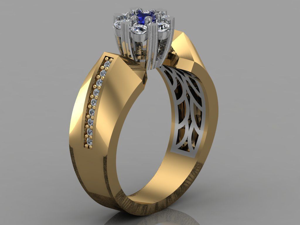 GC GOLD TW0127- Diamond ring  3D print model_4