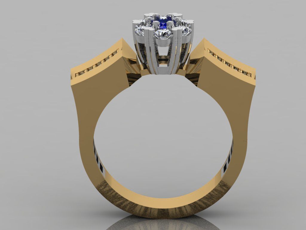 GC GOLD TW0128- Diamond ring  3D print model_4