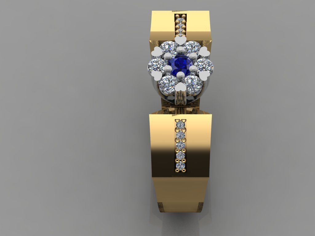 GC GOLD TW0128- Diamond ring  3D print model_3