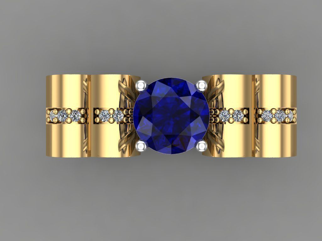 GC GOLD TW0129- Diamond ring  3D print model_1