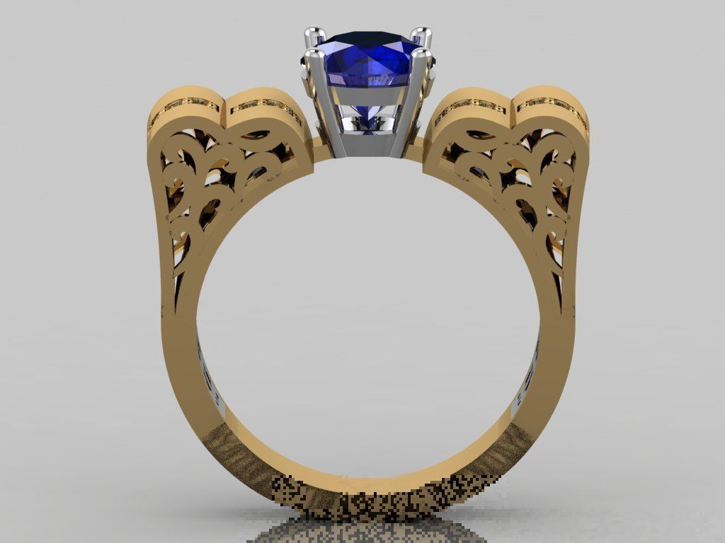 GC GOLD TW0129- Diamond ring  3D print model_4