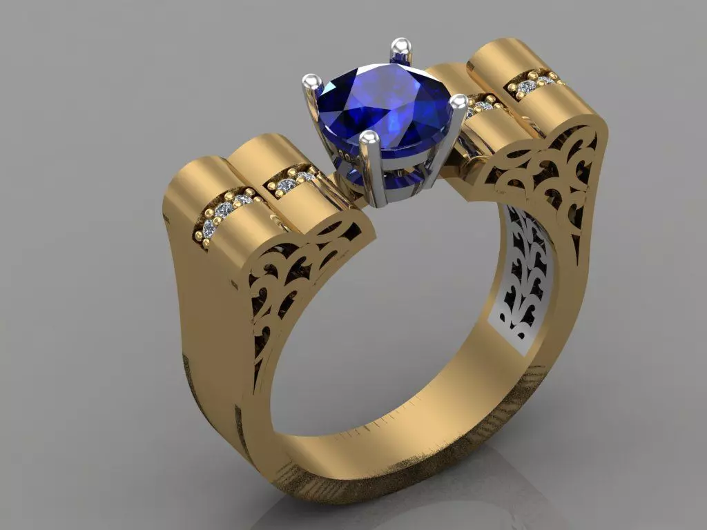 GC GOLD TW0129- Diamond ring  3D print model_0