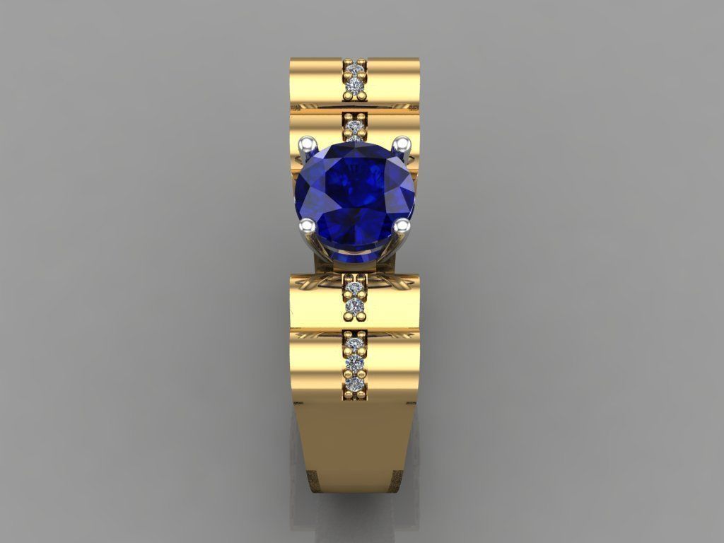 GC GOLD TW0129- Diamond ring  3D print model_3