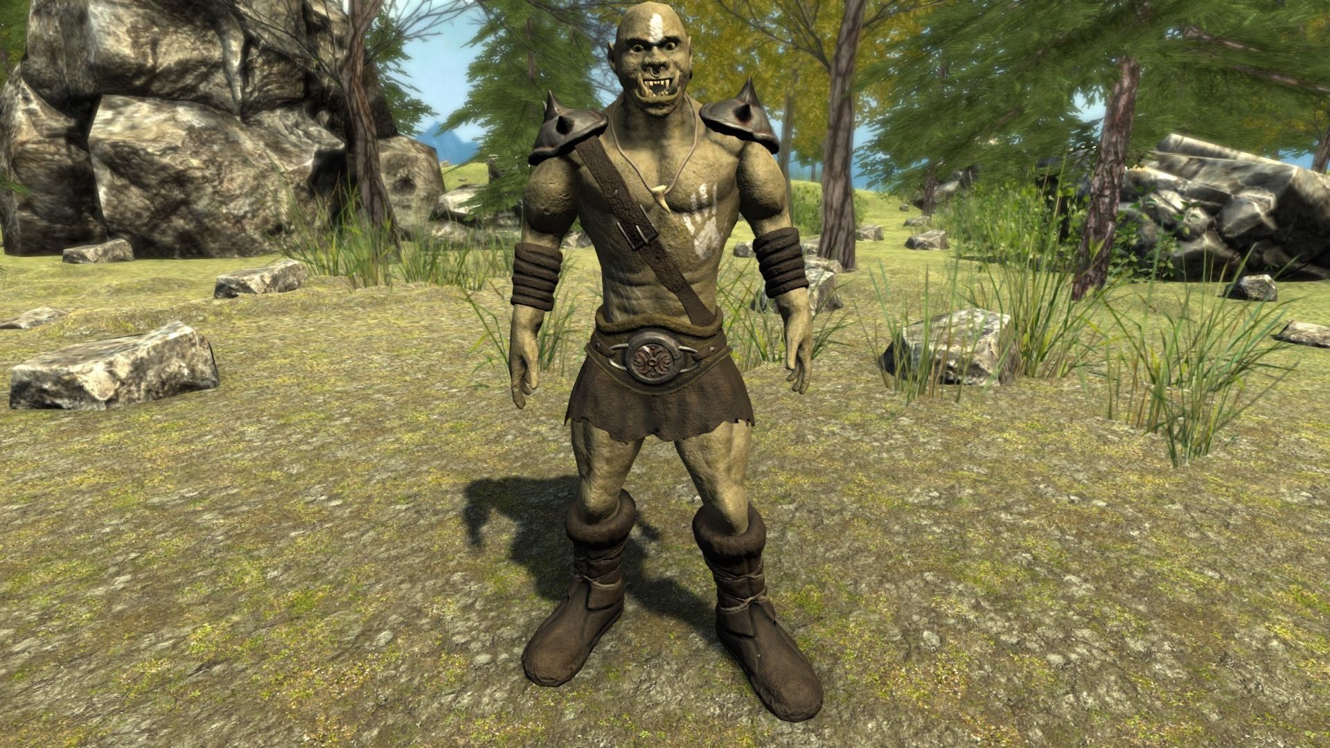 Orc Warrior Low-poly 3D model_2