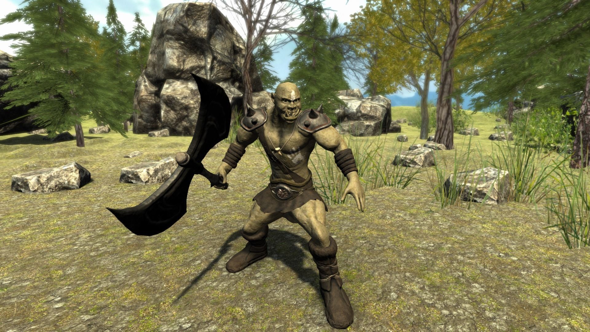 Orc Warrior Low-poly 3D model_6