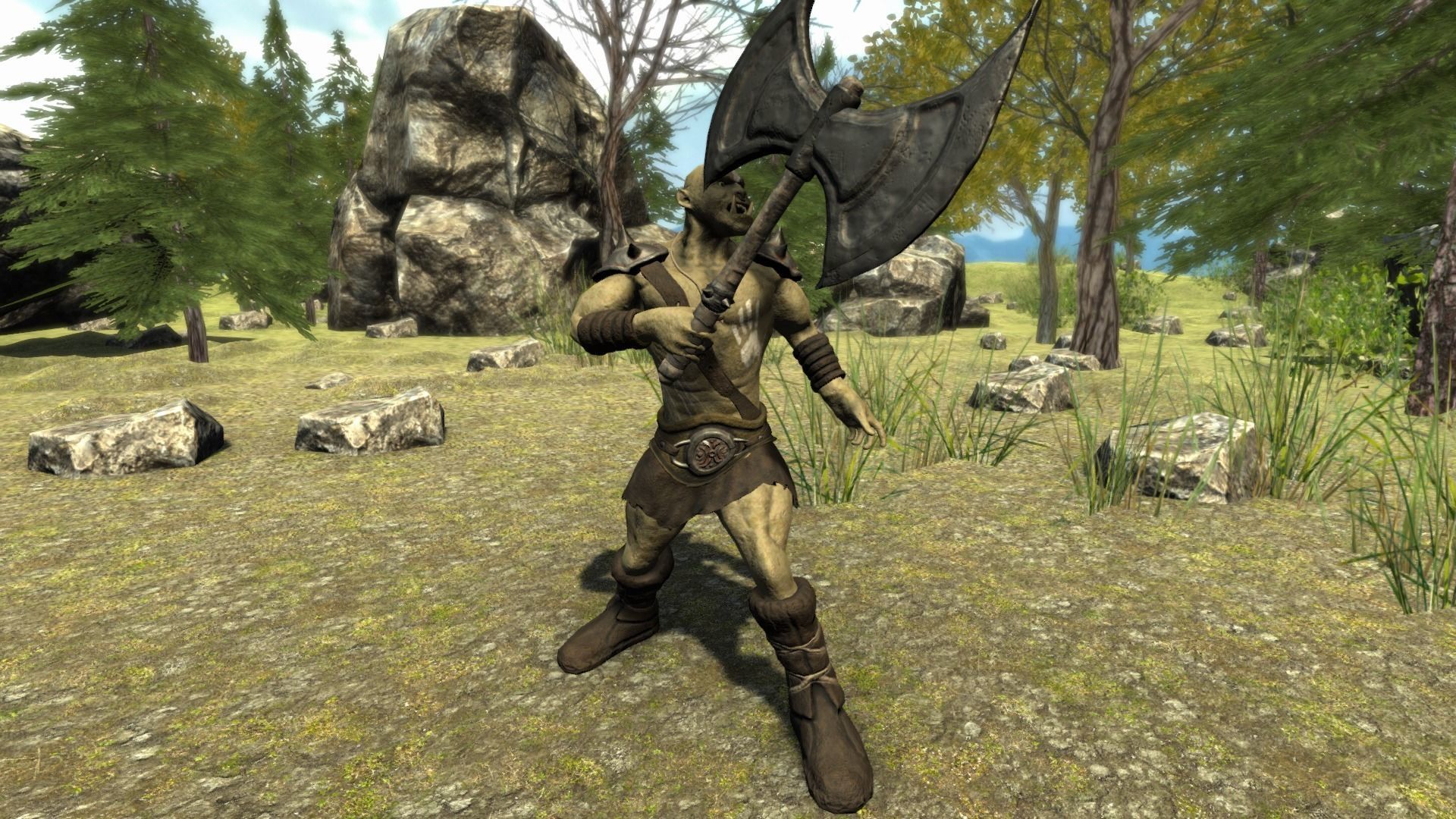 Orc Warrior Low-poly 3D model_7