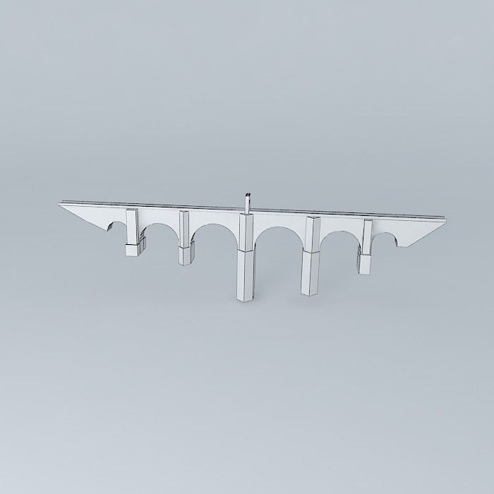 Roman Bridge of Alcantara Free 3D model_4