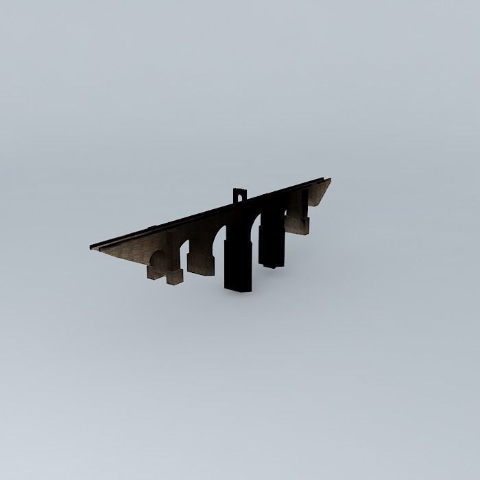 Roman Bridge of Alcantara Free 3D model_2