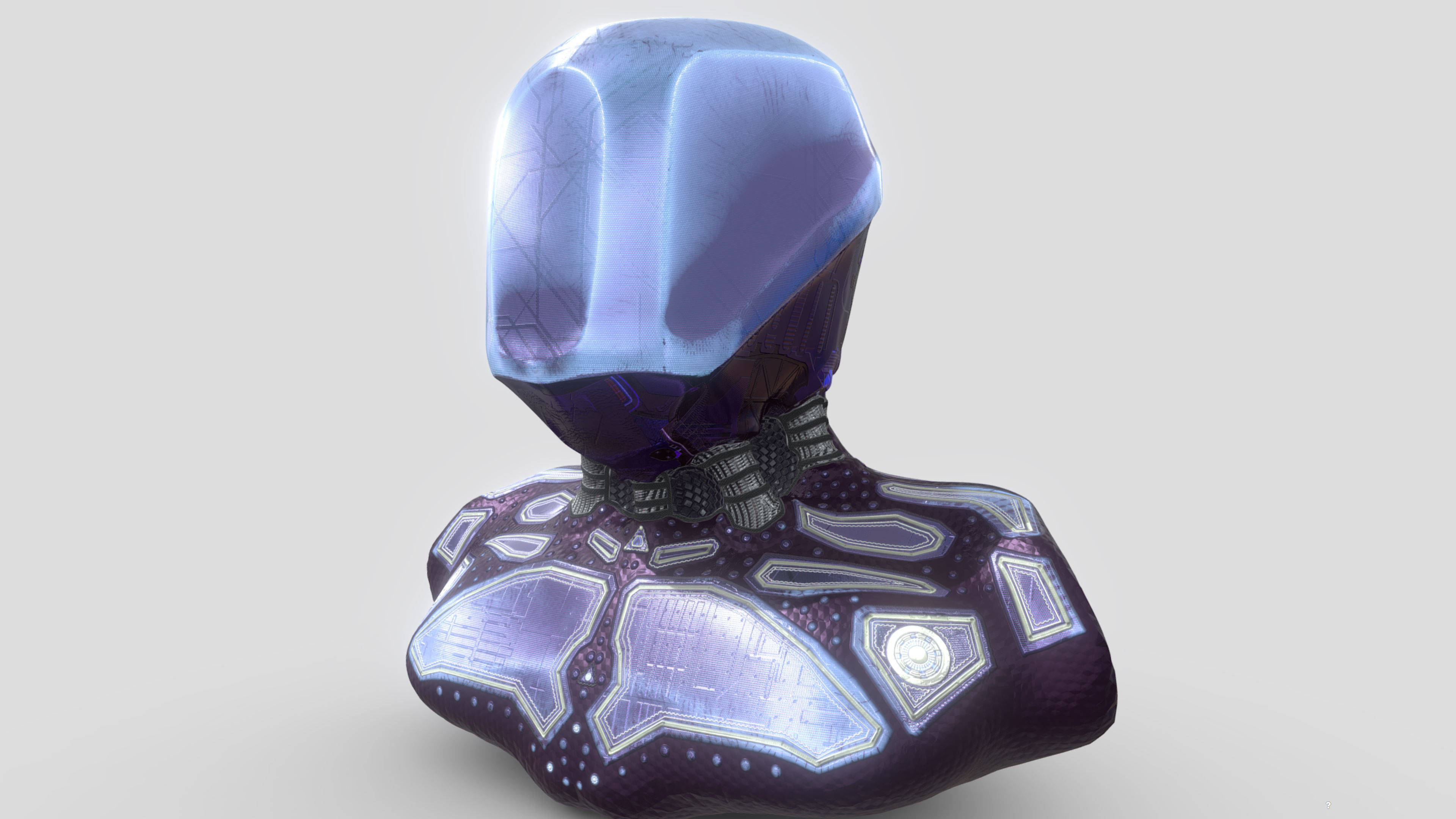 Superfuntimes Android Bust 3D model_2