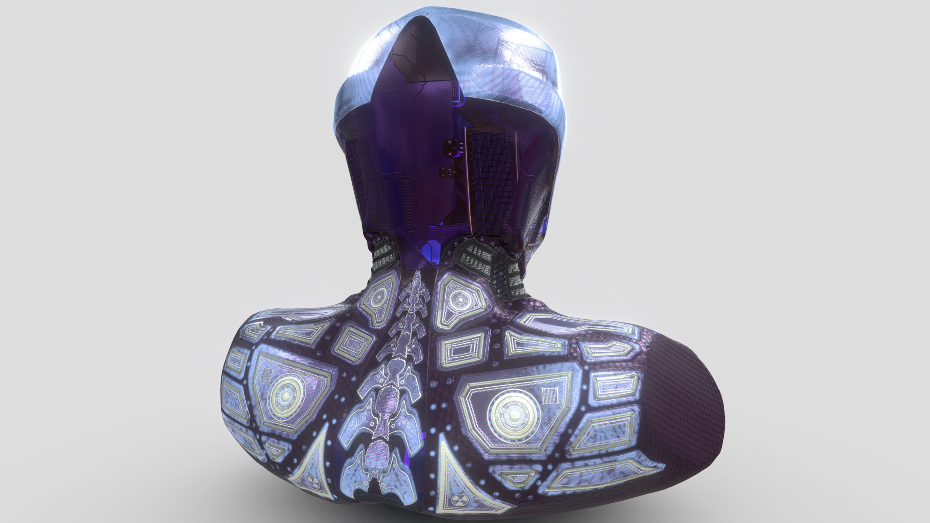 Superfuntimes Android Bust 3D model_3