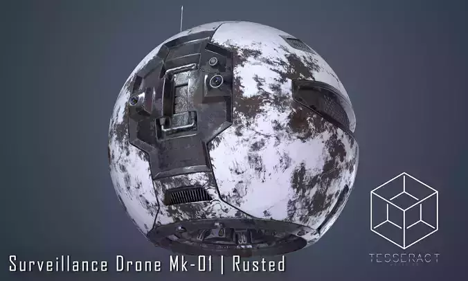 Surveillance Drone Mk1 Rusted 3D model