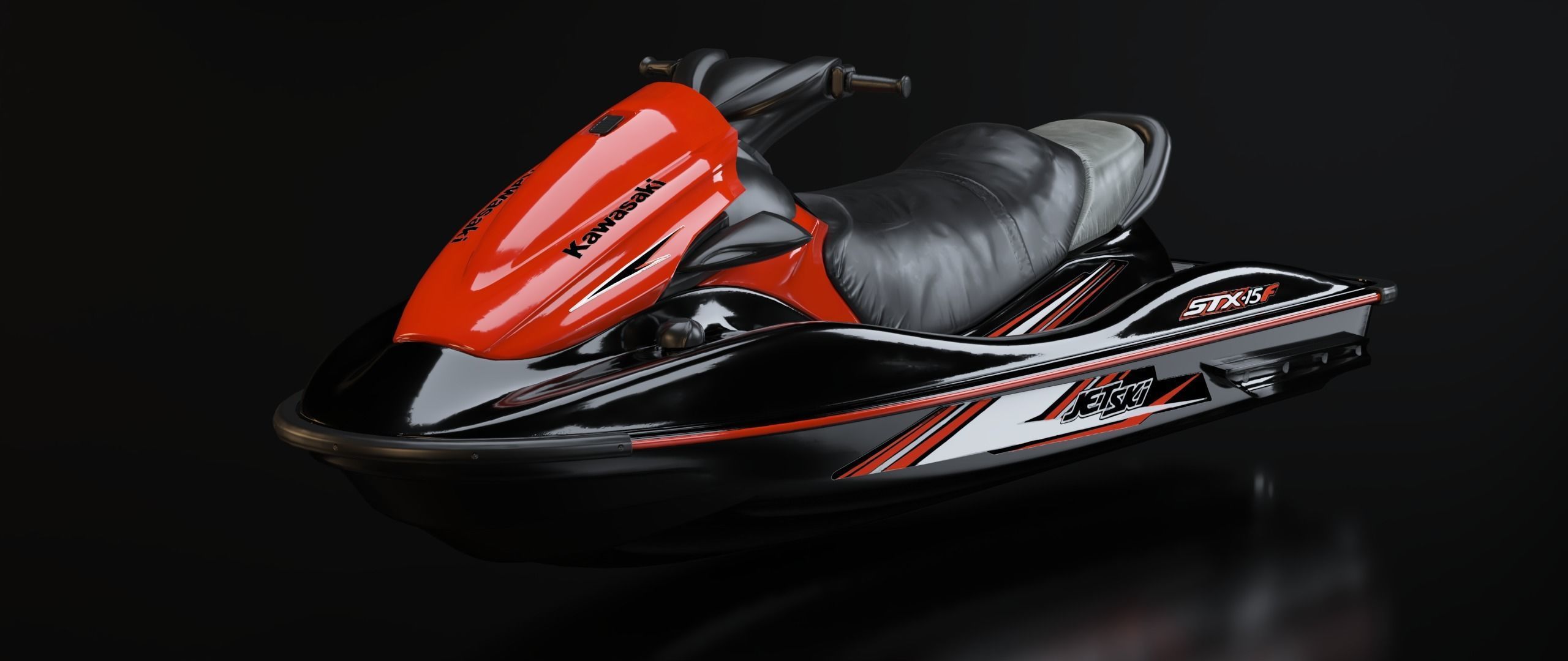 KAWASAKI JET SKI STX-15F Low-poly 3D model_35