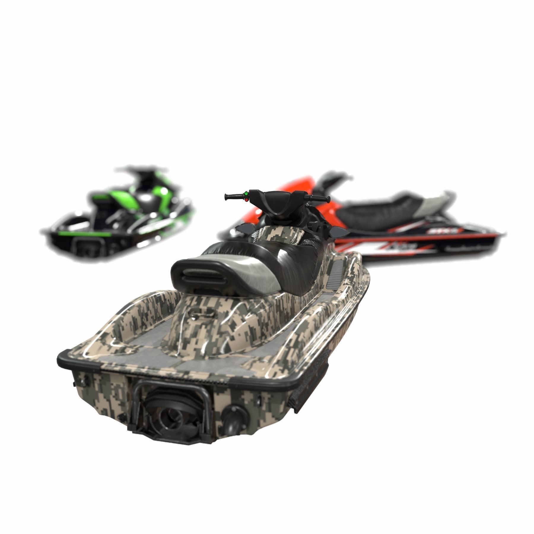 KAWASAKI JET SKI STX-15F Low-poly 3D model_1