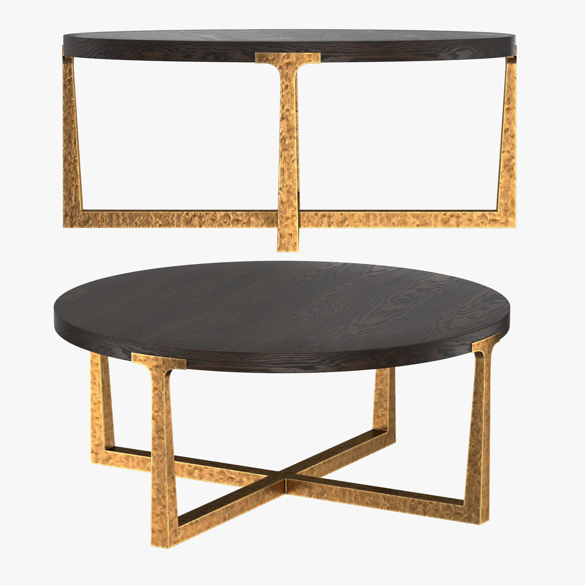 T-BRACE ROUND COFFEE TABLE 3D model_7