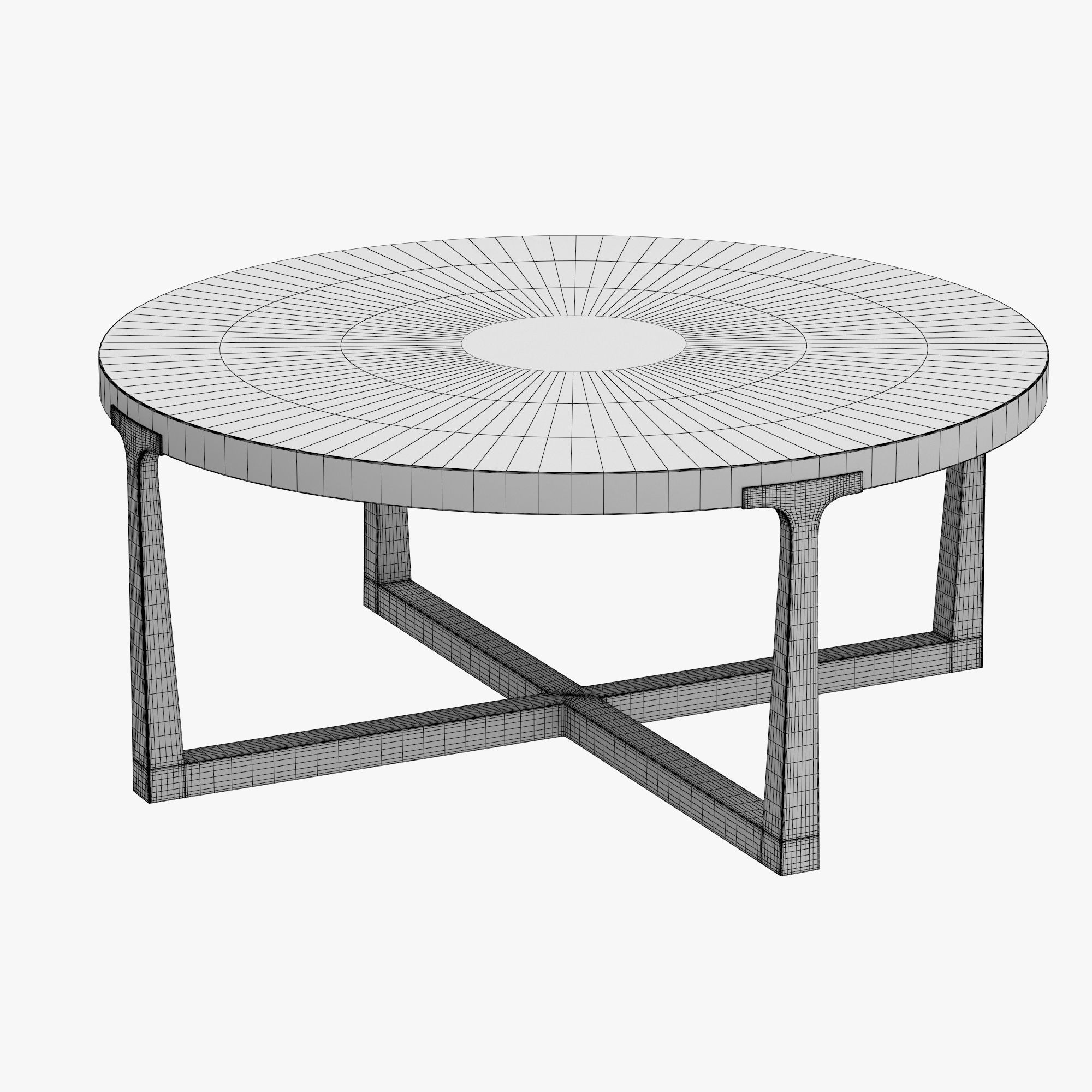 T-BRACE ROUND COFFEE TABLE 3D model_5