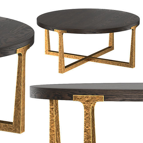 T-BRACE ROUND COFFEE TABLE 3D model