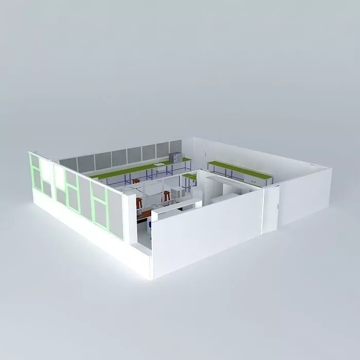 Office and lab plastics Free 3D model