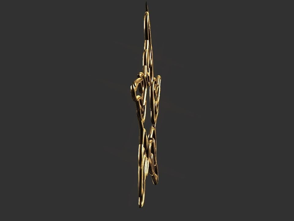 Hollow Star Fire 2d 3D Decoration Low-poly 3D model_10