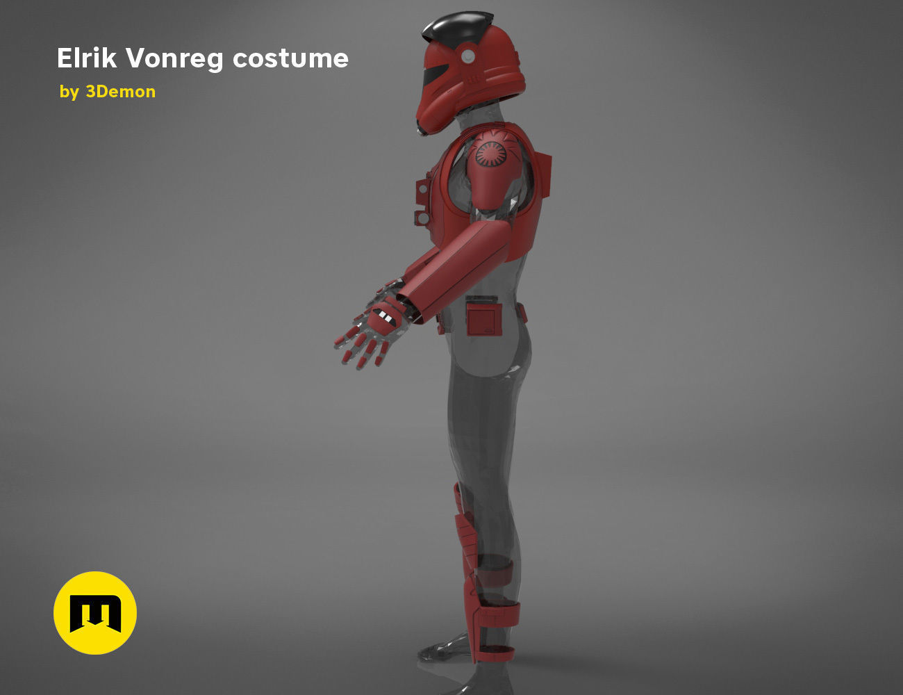 Elrik Vonreg armor  3D print model_5