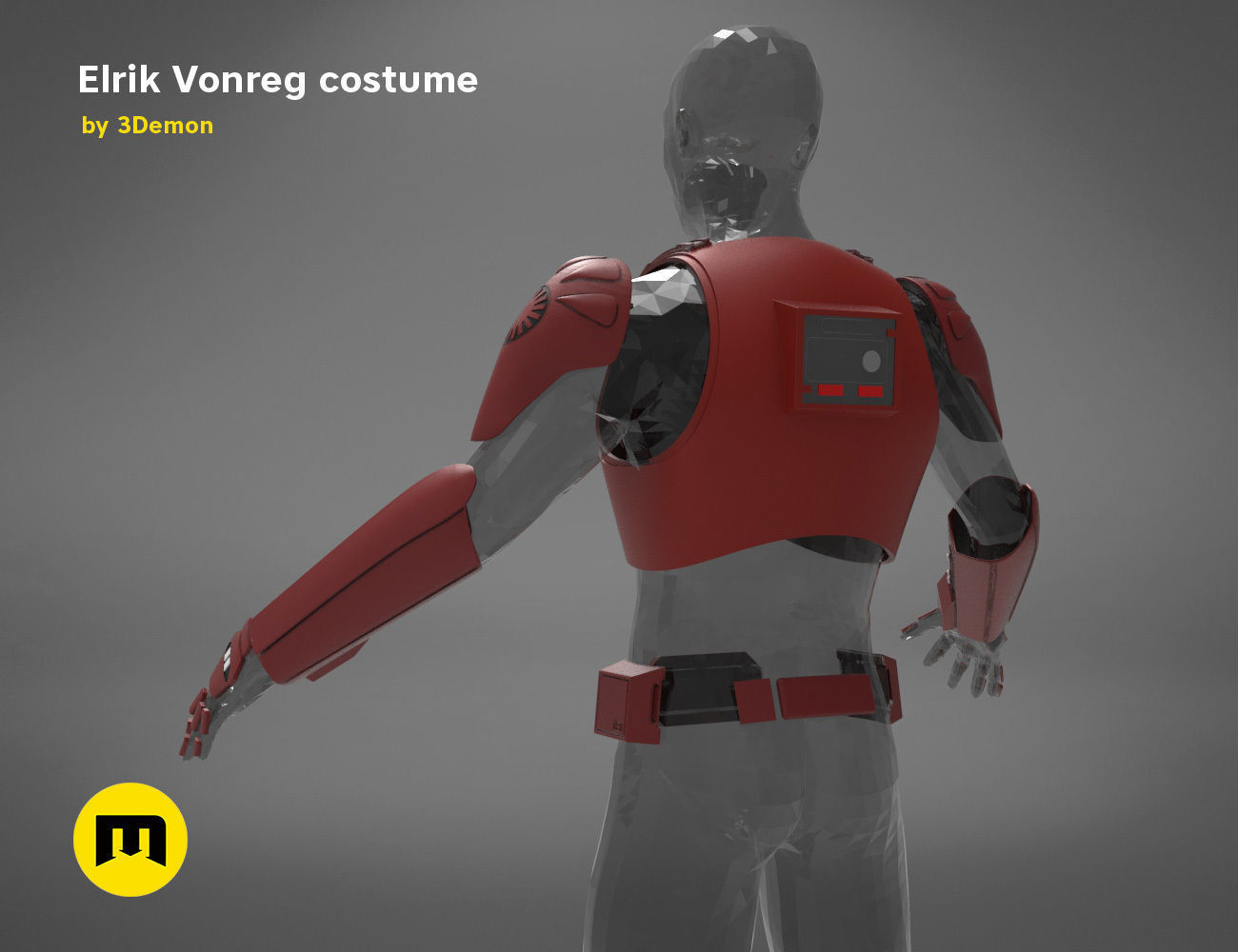 Elrik Vonreg armor  3D print model_15