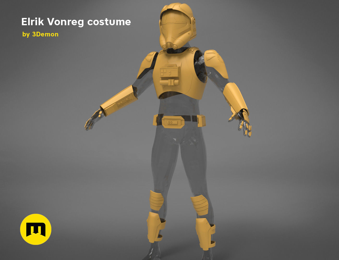 Elrik Vonreg armor  3D print model_24